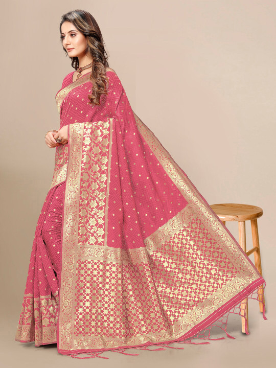 Woven Design Silk Blend Banarasi Zari Saree